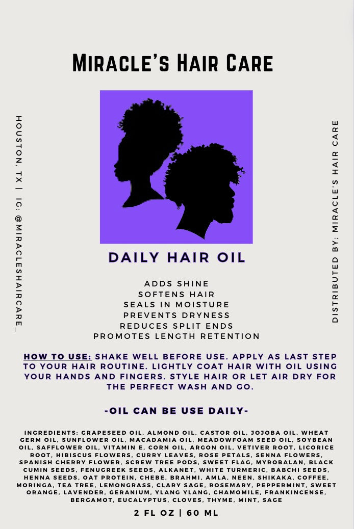 Combo Sample Hair Growth Oil .5 oz & Daily Oil 1 oz